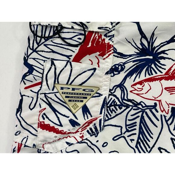 Columbia PFG Mens Sz 36 Fish Responsibly Tunafish Board Shorts - Picture 3 of 5